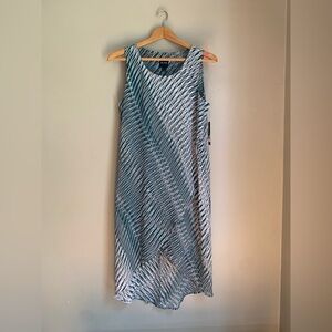 Nic + Zoe Sleeveless Hi-Lo Tulip Hem Dress Sz L wedding summer dinner party NWT